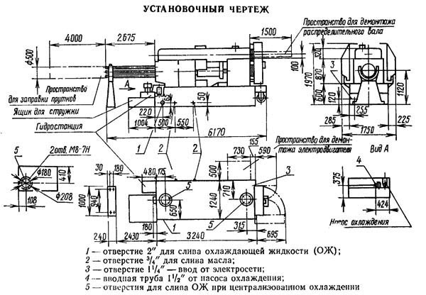 1Б240, 1Б240-6, 1Б240-6К, 1Б240П-6, 1Б240П-6К Настановне креслення шестишпиндельного автомата Настановне креслення шестишпиндельного автомата 1Б240, 1Б240-6, 1Б240-6К, 1Б240П-6, 1Б240П-6К